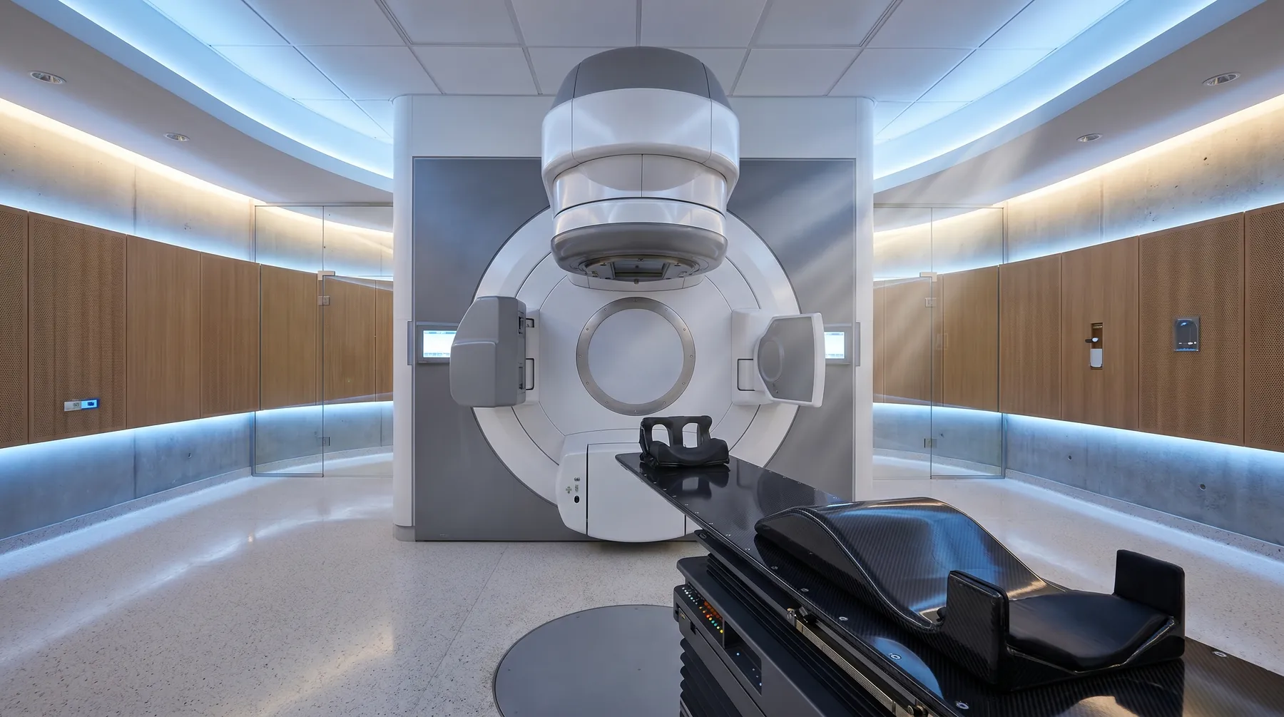 Sala de tratamiento de radioterapia con acelerador lineal